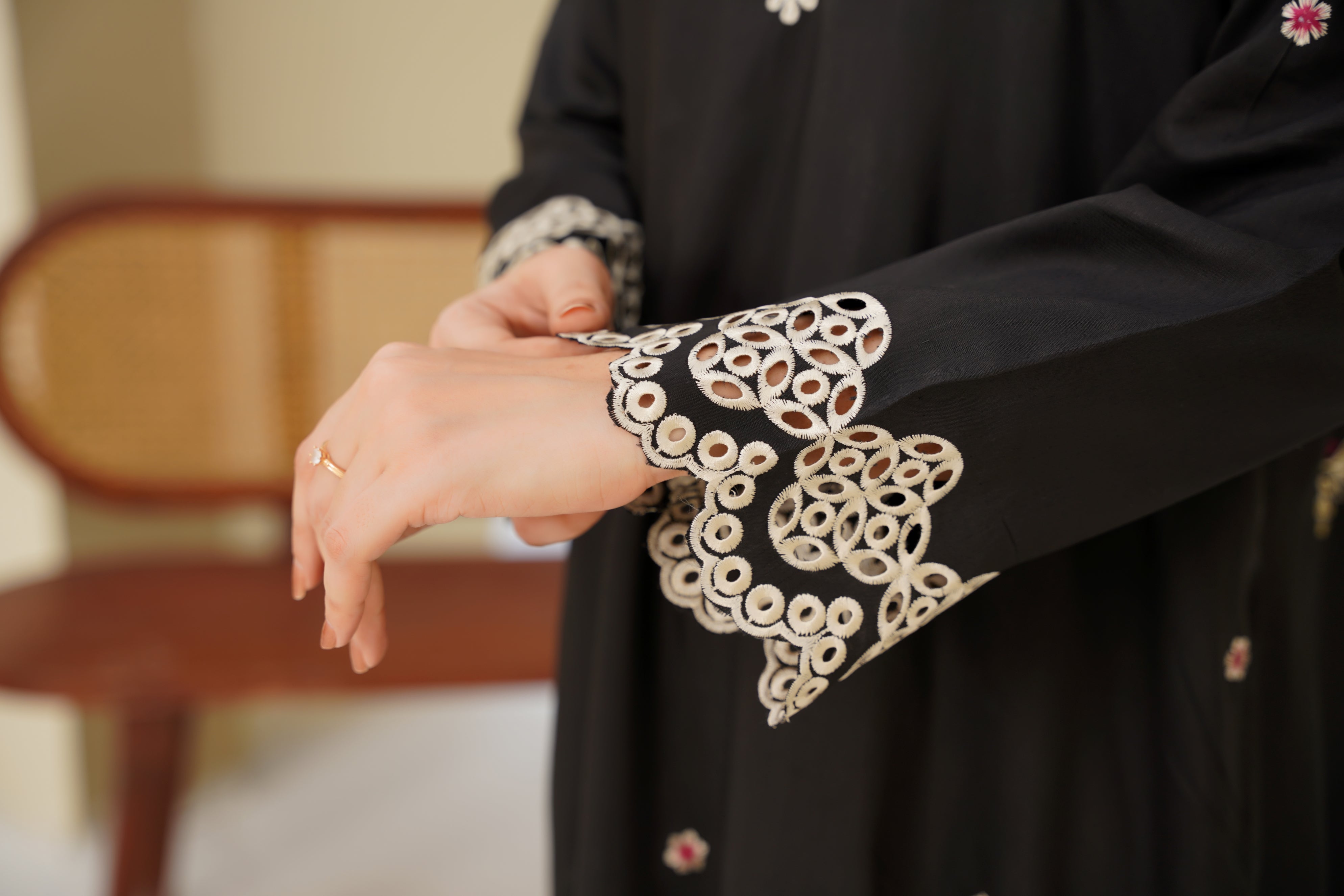 Midnight Bloom – 2Pc Embroidered Suit