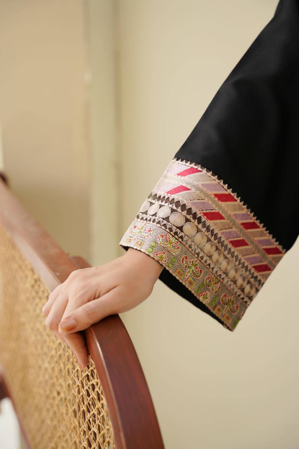 Noir Elegance – 2Pc Embroidered Suit