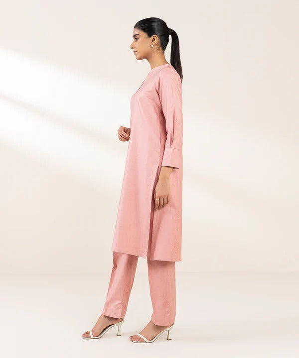 Blush Pink Minimalist 2-Piece Kameez Shalwar Set