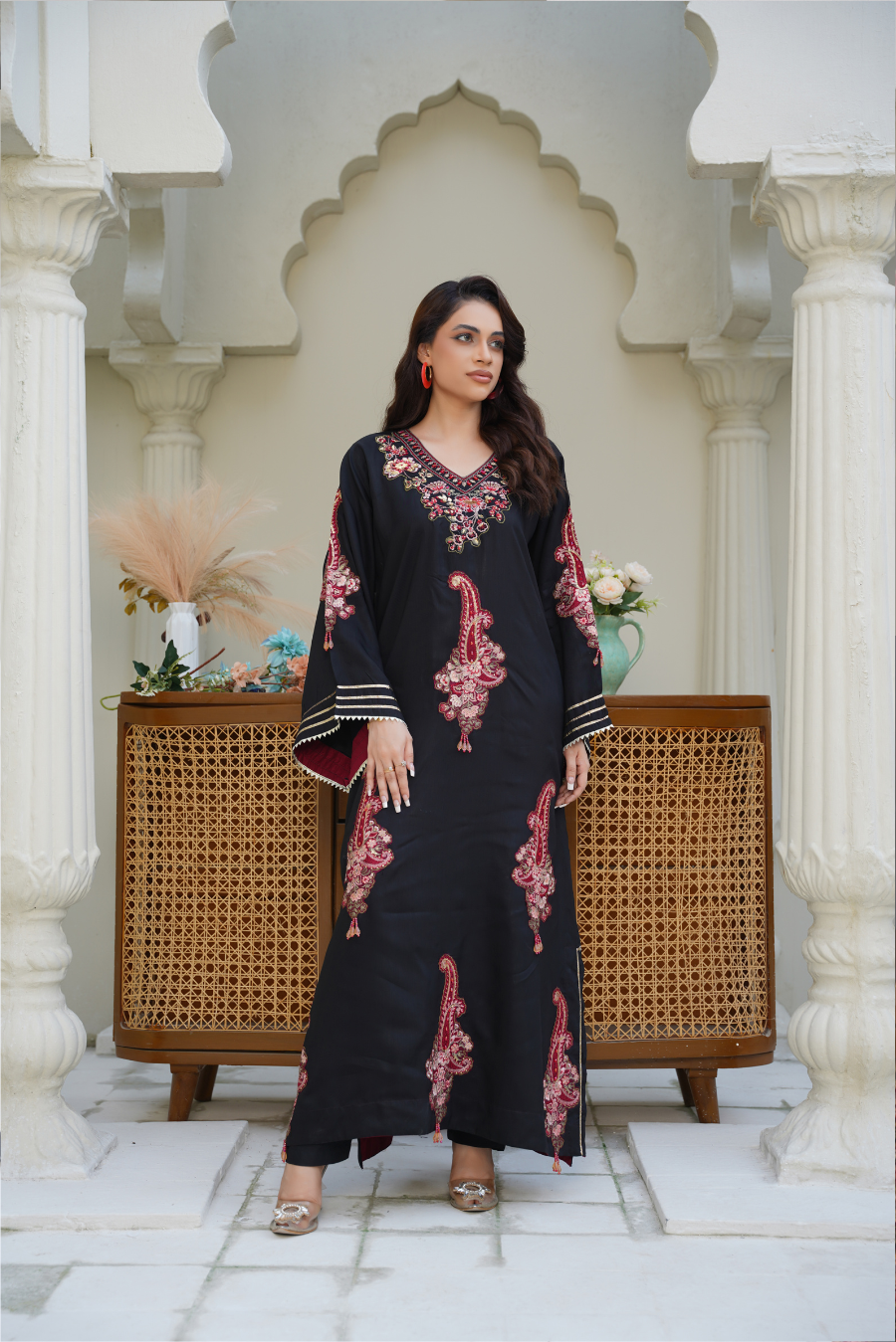 ✨ Anam A – Black Embroidered 2Pc Suit | Formal Pret